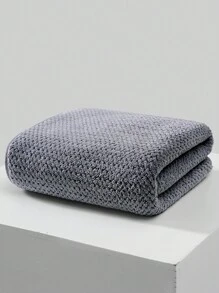 Coral Fleece Comfortable Soft Absorbent Hair Towel, Hand Towel, Bath Towel, Beach Towel For Men And Women, With Options Of 1pc Regular Size (hair Towel Or Hand Towel Or Bath Towel) Or 1pc Large Size (hair Towel Or Bath Towel) Or 1pc Beach Towel (shawl Or Beach Blanket) - Grey - View 2