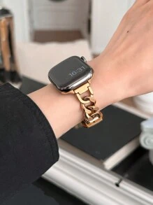 1 件女士玫瑰金优雅真皮链带适用于 38/40/41/44/45/49/42/46 毫米系列 11/SE3/Ultra3/Ultra/SE/SE2/10/9/8/7/6/5/4/3/2/1 - 玫瑰金 - 查看 6