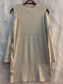 Women Sweaters - 米色 - 查看 2