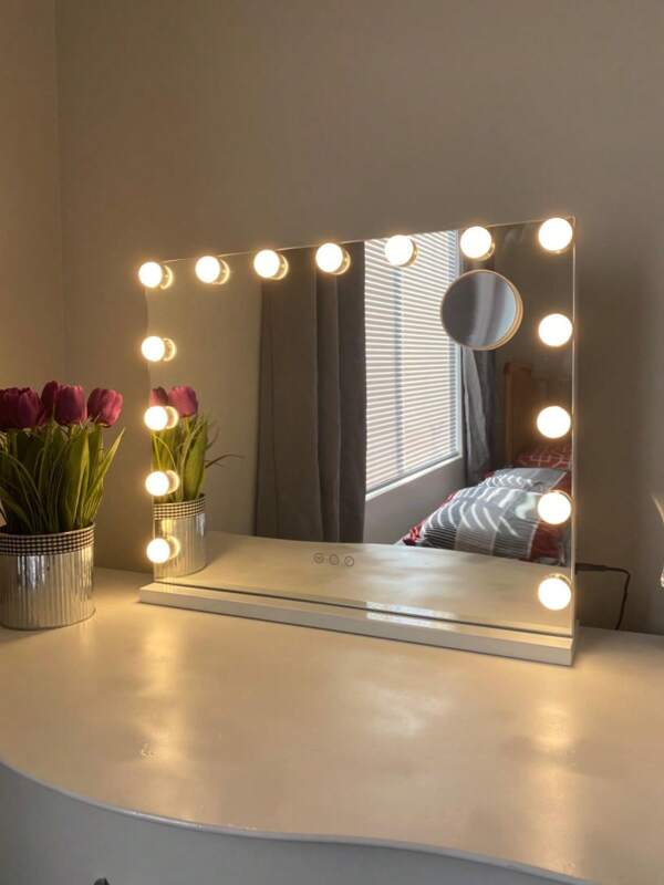 FENCHILIN Large Hollywood Vanity Mirror with Lights Lighted Makeup