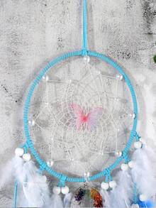 1pc Blue Dream Catcher Indoor Hanging Decoration - Blue - View 4