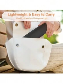 1入組旅行化妝刷套裝，便攜式化妝刷化妝品盒，柔軟舒適的化妝刷組織者，時尚美麗的化妝刷袋 - 黑色 - 查看 5