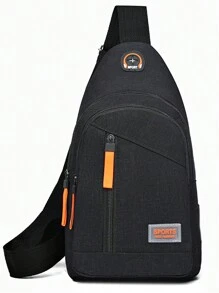 Túi đeo chéo/túi đeo ngực bằng vải Oxford kiểu dáng thường ngày, phù hợp cho học sinh, đi làm, thanh thiếu niên, du lịch, túi đeo vai, túi ôm sát eo, quà tặng Giáng sinh, Lễ Tạ ơn, leo núi, hoạt động ngoài trời, đa chức năng, thời trang, thư giãn, mùa hè, tựu trường, ví nam, túi đeo bên hông. - màu đen - Xem 3