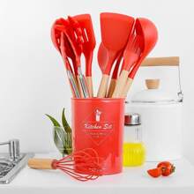Kitchen Utensils Set - Coral Orange - View 1