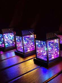 Solar Lights Lantern, Vintage Palace Lamp With 30LED Solar String Lights, Portable Waterproof Solar Rechargeable Outdoor Table Lamp Decorations Lights Outdoor Halloween Christmas Thanksgiving Gift