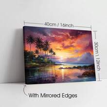 1入組帶木框畫布,ai風格夏威夷景點油畫風格抽象藝術畫。畫布海報,適用於家居裝飾,將圖案掛在牆上,裝飾客廳、臥室、辦公室、餐廳、酒吧牆壁。這幅畫防水,可供油畫、素描、藝術品使用。尺寸為12x16英寸 - 多色 - 查看 5