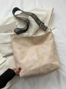 时尚欧美学院风新款大容量水桶包女士单肩包