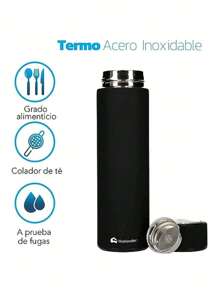 Termo de Acero Inoxidable Bluelander 500 ml ¡Mejora tu Estilo con excelente Funcionalidad! - Negro - Ver 3