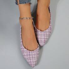 Của phụ nữ Đúng mốt Pointed Toe Giày phẳng - Màu tím - Xem 3