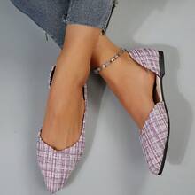 Của phụ nữ Đúng mốt Pointed Toe Giày phẳng - Màu tím - Xem 5