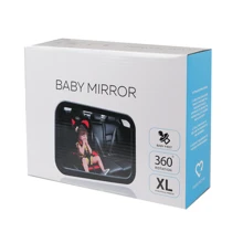Baby Car Mirror - Facing Back Seat Infant Mirror With Wide Crystal Clear View, Shatterproof, Fully Assembled, Crash Tested And Certified - Black - View 4