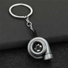 1pc Creative Turbocharger Keychain For Car Modifying Enthusiasts Advertising Keyring Pendant For Car & Backpack Elegant Gift Accessory For Men - Gold - View 6