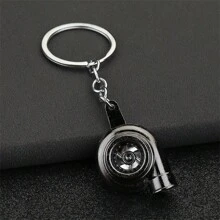 1pc Creative Turbocharger Keychain For Car Modifying Enthusiasts Advertising Keyring Pendant For Car & Backpack Elegant Gift Accessory For Men - Gold - View 5