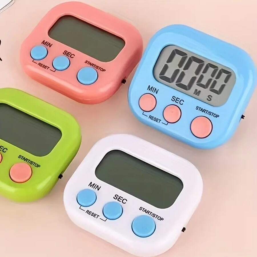 1個創意數字計時器,多功能手動電子計時器,適用於學生、廚房烹飪計時以及提醒使用 - 彩色 - 查看 1