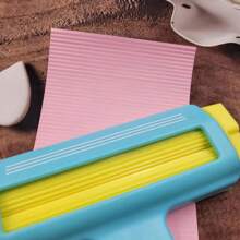 1pc Pink Paper Crimper For Handmade Crafts, Perfect For Cutting Aluminum Foil, Cardboard And Wax Paper