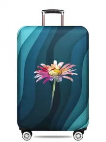 行李箱保护套雏菊图案弹性行李箱防尘罩保护套适用于 18 英寸 - 32 英寸行李旅行包箱旅行配件行李箱套行李箱保护套适用于假期旅行必需品旅行配件学校包学校配件学校用品 - 彩色 - 查看 1