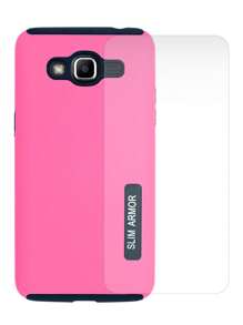 Funda New Case Uso Rudo Para Galaxy J2 Prime + Mica - Rosa - Ver 1