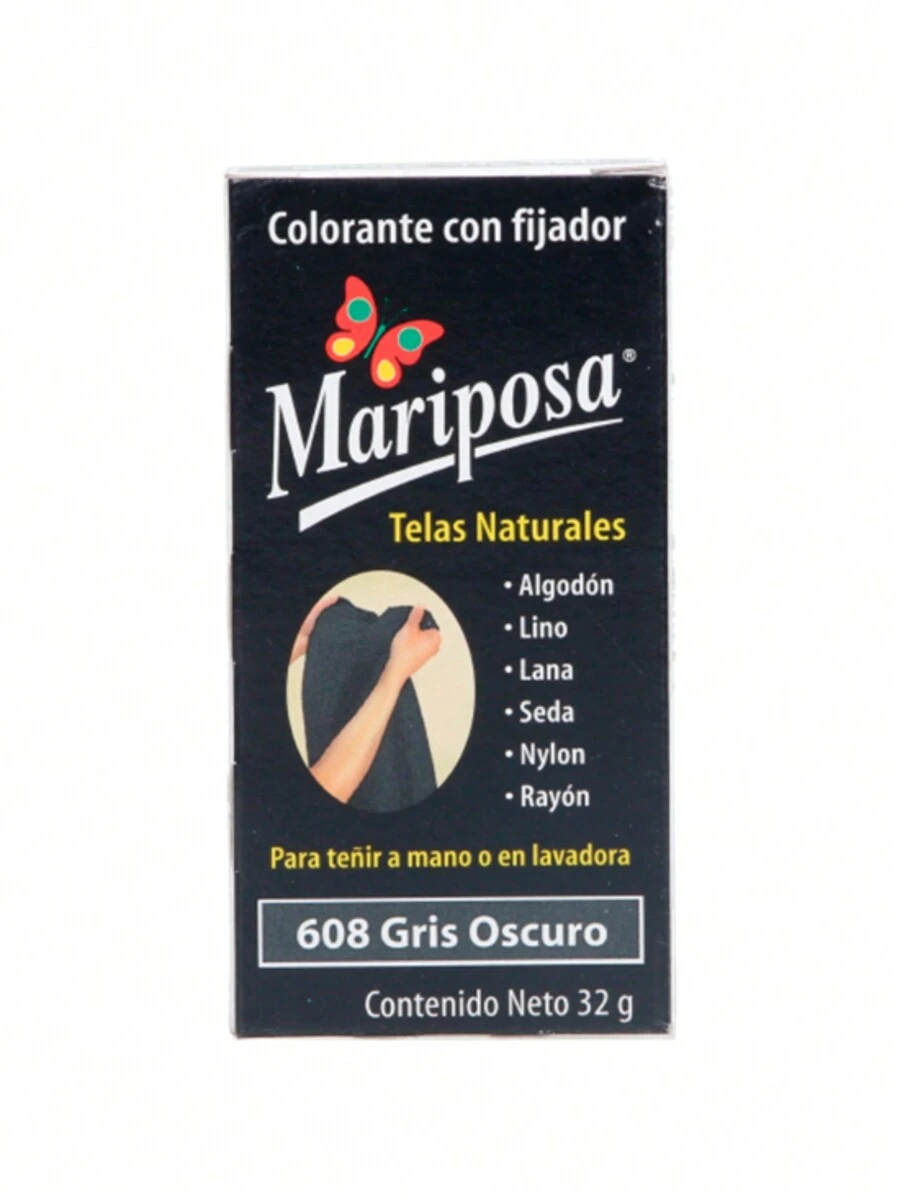 COLORANTE DE TELAS PASTILLA GRIS OSCURO MARIPOSA 608 3250 - Gris Oscuro - Ver 1
