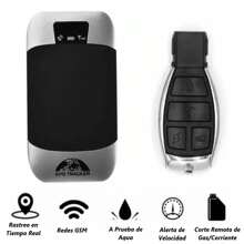 BikerBeat Mexico GPS Para Motocicleta, Auto  Rastreador Kit Completo Sirena, Control Y Chip - Gris - Ver 1