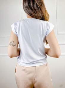 Women Blouses - 薄荷綠 - 查看 2