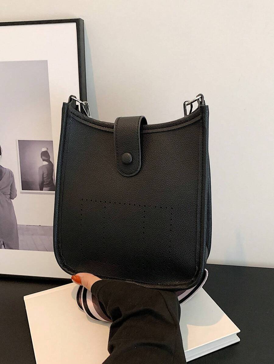 1 件迷你、时尚、简约、单肩包 - 黑色 - 查看 1