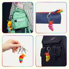 1 Miếng Ngẫu nhiên Mini Fidget Slug Móc chìa khóa Đồ Chơi 3D Articulated Co giãn Sâu bướm Giác quan Giảm bớt căng thẳng Linh hoạt Tay Đồ chơi Vòng treo chìa khóa Cái túi - Nhiều màu - Xem 2