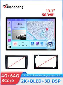 1入組13.1英寸8核6gb+128gb記憶體,2 Din車用導航/dvd/收音機,4g/wi-fi/gps/rds/am/fm,1920*1200 2k解析度,支援ai語音,支援android Auto,3d環繞dsp,麥克風,支援720p 360攝影機,支援5g Wi-fi,與一些豐田/鈴木車型兼容 - 黑色 - 查看 10