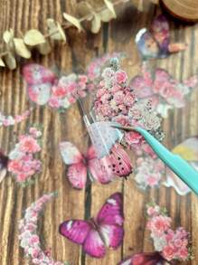 1 包/30 件蝴蝶、月亮、花朵拼貼防水貼紙,適合剪貼簿、日記、diy 裝飾 - 彩色 - 查看 5