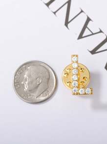 1 Pieza Broche De Cobre Y Circonita Cúbica Con Letras Del Alfabeto (a-z) Para El Nombre Y Apellido De Mujeres