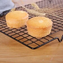 1入組不銹鋼烘焙冷卻架適用於,蛋糕,甜品,餅乾,燒烤架線格,烘烤架,油滴,排水架子 - 黑色 - 查看 3