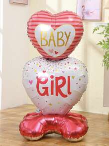 1 Pieza Base En Forma De Corazón Para Bebé Niña - Rosa - Ver 1