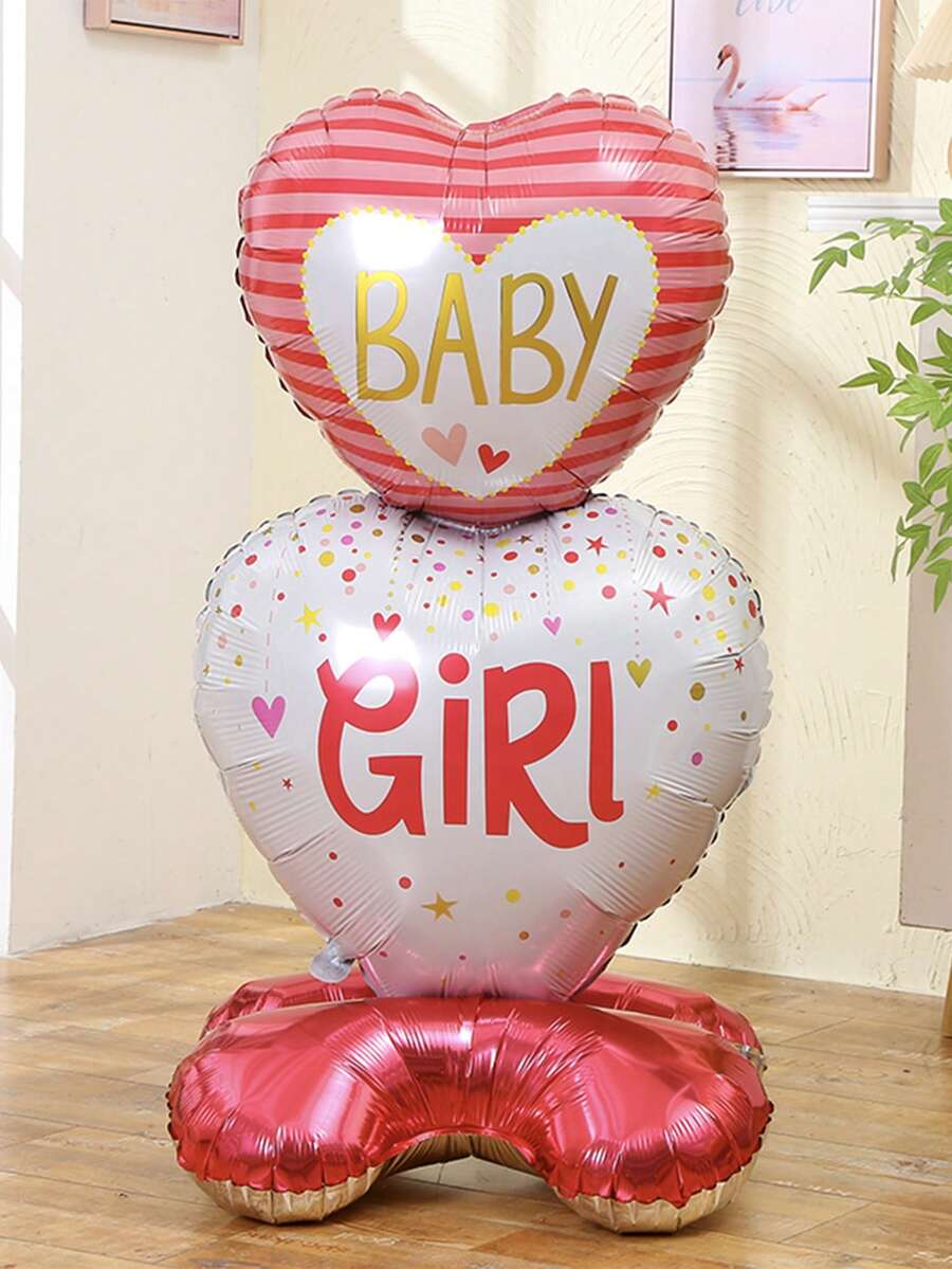 1 Pieza Base En Forma De Corazón Para Bebé Niña - Rosa - Ver 1