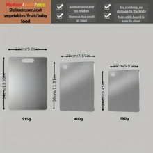 3尺寸可用(),304不銹鋼砧板,切菜板,蔬菜切碎機,廚房工具,廚具,廚房配件 - 銀色 - 查看 4