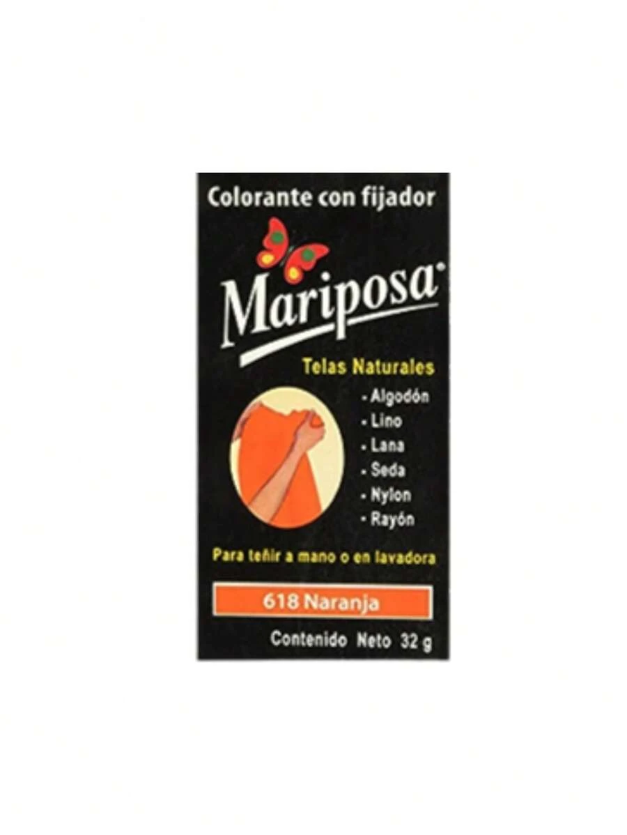 COLORANTE DE TELAS PASTILLA NARANJA MARIPOSA 618 3258 - Naranja - Ver 1