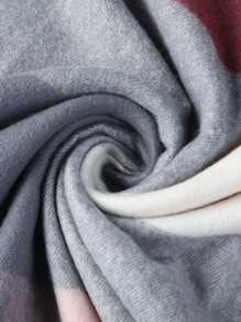 件女式加厚保暖防風聖誕格子披肩圍巾，附流蘇，適合正裝、日常穿著、通勤、旅行、街頭風格等。