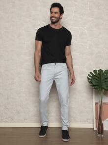 Men Pants - Blue and White - View 4