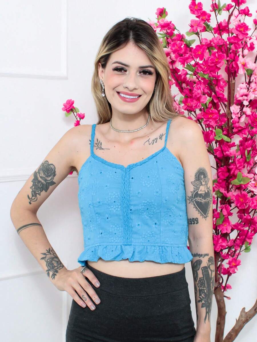 Women Tank Tops & Camis - 淺藍色 - 查看 1