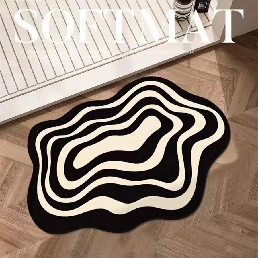 JUN LAI HOME 柔软硅藻泥浴室浴垫，吸水、防滑、快干，适用于卫生间和卧室家居浴室装饰浴室地毯地毯户外地毯门垫秋季装饰浴室配件返校入口装饰