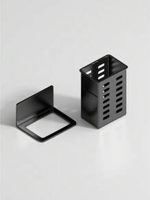 1set Plastic Wall-mounted Pen Holder For Home And Office Use - Black - View 3