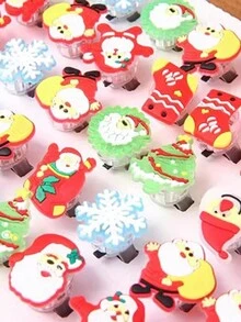 Đèn LED Giáng sinh Halloween Nhẫn Creative Phát sáng Nhẫn Quả bí ngô Con ma Sọ Nhẫn Đối với Quà tặng trẻ em Dễ thương Sáng Ngón tay Nhẫn Cung cấp cho buổi tiệc - Phong cách ngẫu nhiên Giáng sinh - Xem 7