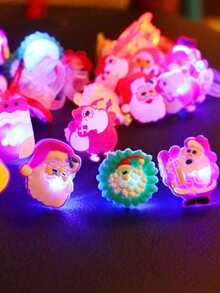 Đèn LED Giáng sinh Halloween Nhẫn Creative Phát sáng Nhẫn Quả bí ngô Con ma Sọ Nhẫn Đối với Quà tặng trẻ em Dễ thương Sáng Ngón tay Nhẫn Cung cấp cho buổi tiệc - Phong cách ngẫu nhiên Giáng sinh - Xem 5