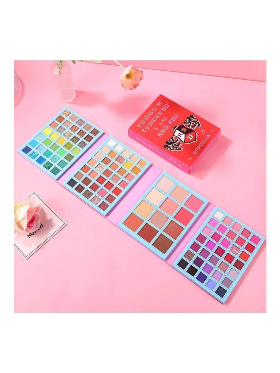 Paleta de sombras, iluminadores y rubores. Paleta RBD. Rebelde. Maquillaje - Rojo - Ver 1