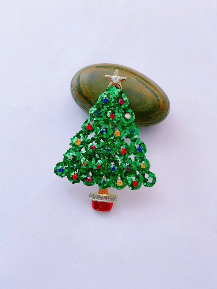 Spilla Vintage Grande Cristallo Rosso – Regalo Compleanno/Natale Stile Art Déco