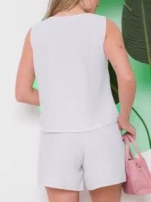 Women Two-piece Outfits - White - View 2