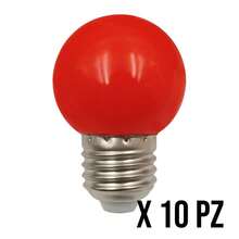 Paquete 10 Piezas de Focos LED Rojos Ahorradores - Rojo - Ver 1