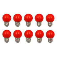 Paquete 10 Piezas de Focos LED Rojos Ahorradores - Rojo - Ver 2