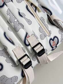 Mochila De Viaje Para Mujer, Bolso De Hombro Al Aire Libre - Blanco - Ver 3