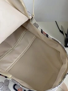 Mochila De Viaje Para Mujer, Bolso De Hombro Al Aire Libre - Blanco - Ver 7