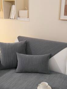 1pc Universal Sofa Cushion, Modern Style Anti-slip Sofa Mat For Living Room Couch, Suitable For L-shaped And 1234 Seater Sofas - Dark Grey - View 3