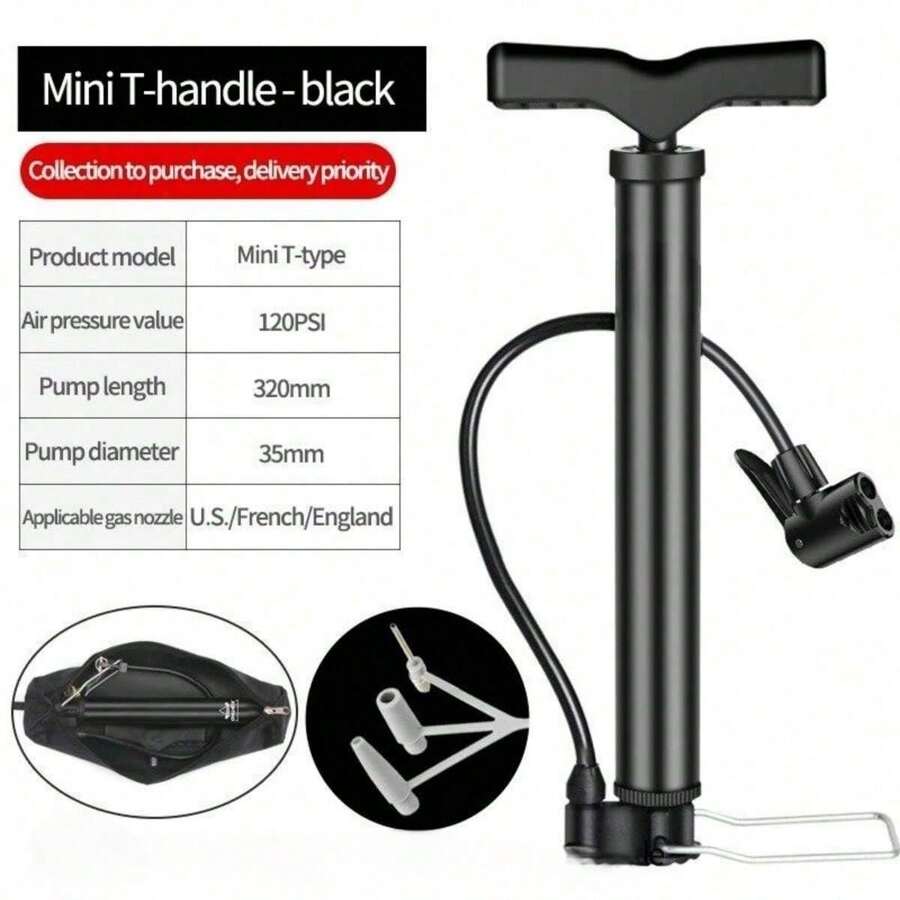 Mountain Road Bike Pump - Black - View 1